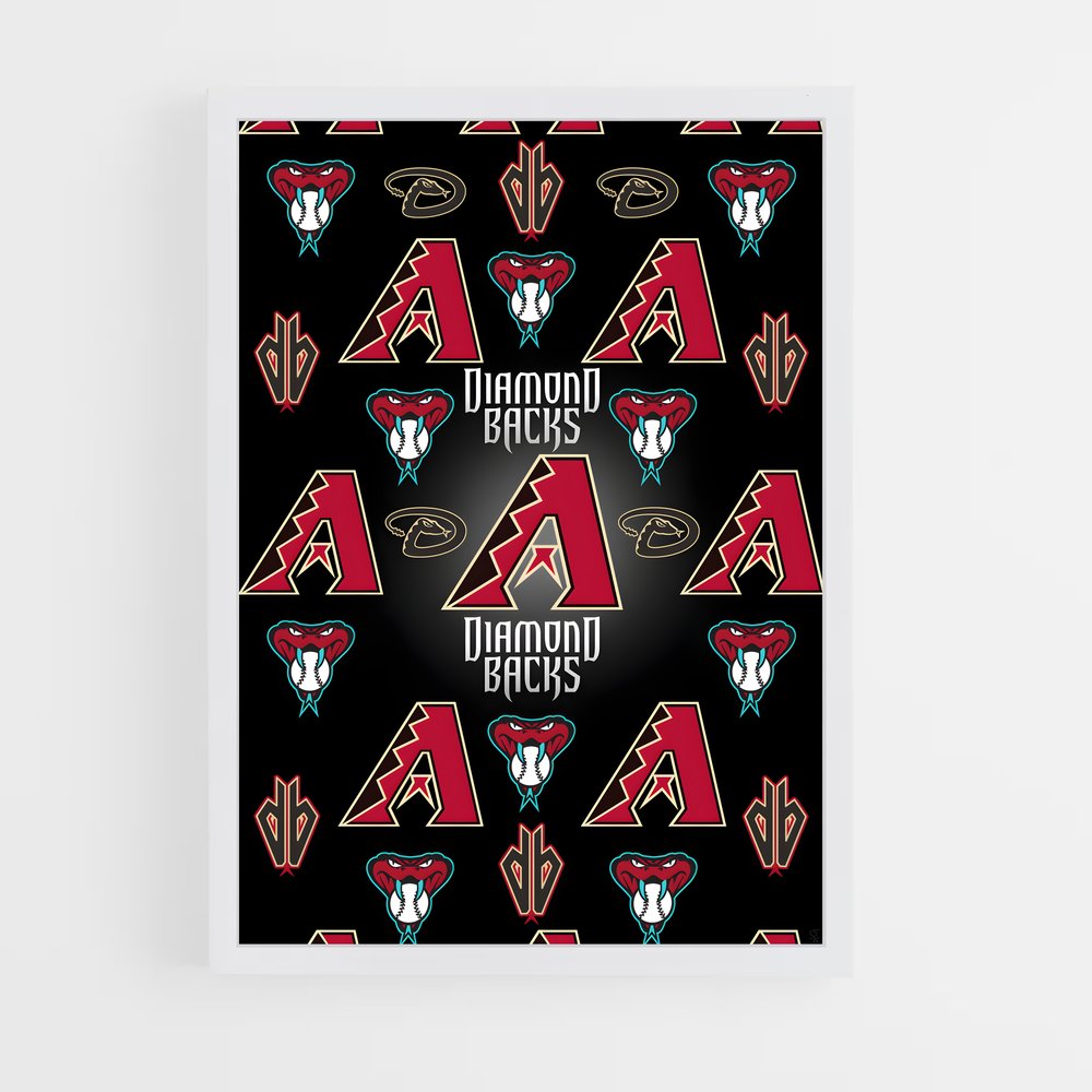 Poster Diamondbacks en Action – affiche Baseball (vue 3)